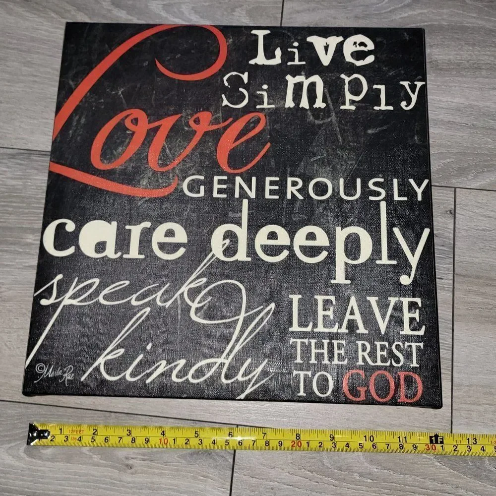 Live Simply Love Generously Care Deeply Speak Kindly.. Rest God canvas a…